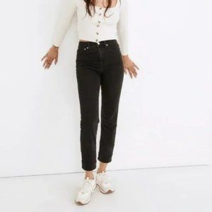 Madewell Black Classic High-waisted Straight Jeans
